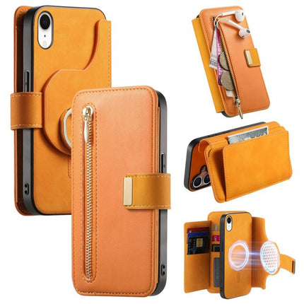 Ring Zipper Wallet RFID Blocking MagSafe Leather Phone Case, For iPhone X / XS, For iPhone XR, For iPhone XS Max