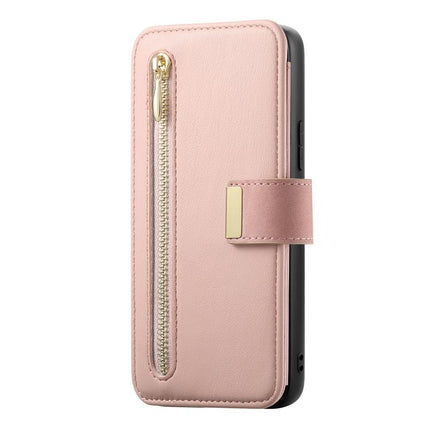 Ring Zipper Wallet RFID Blocking MagSafe Leather Phone Case, For iPhone 17e / 16e, For iPhone 16 Pro Max, For iPhone 16 Pro