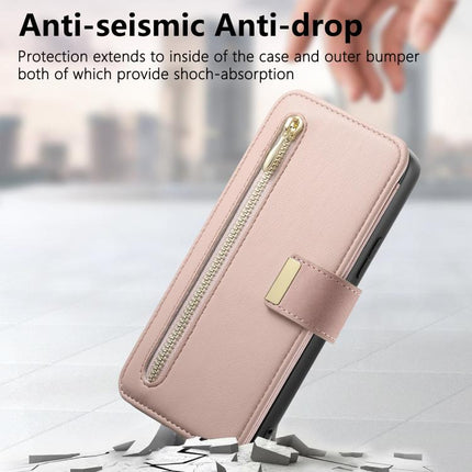 Ring Zipper Wallet RFID Blocking MagSafe Leather Phone Case, For iPhone 17e / 16e, For iPhone 16 Pro Max, For iPhone 16 Pro