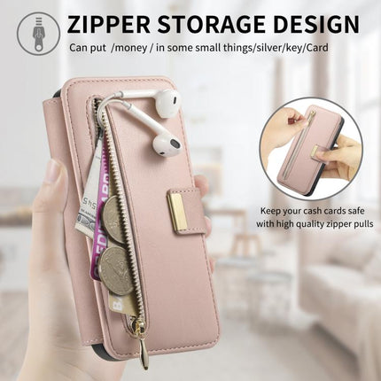 Ring Zipper Wallet RFID Blocking MagSafe Leather Phone Case, For iPhone 17e / 16e, For iPhone 16 Pro Max, For iPhone 16 Pro