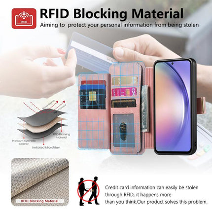 Ring Zipper Wallet RFID Blocking MagSafe Leather Phone Case, For iPhone 17e / 16e, For iPhone 16 Pro Max, For iPhone 16 Pro