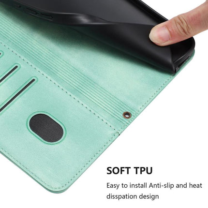 Line Splicing Buckle Retro Leather Phone Case, For iPhone 15, For iPhone 14 Plus, For iPhone 14 / 13