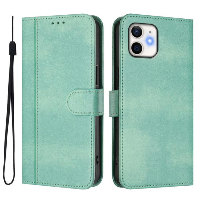 Line Splicing Buckle Retro Leather Phone Case, For iPhone 12 / 12 Pro, For iPhone 12 Pro Max, For iPhone 12 mini