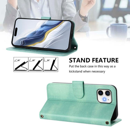 Line Splicing Buckle Retro Leather Phone Case, For iPhone 12 / 12 Pro, For iPhone 12 Pro Max, For iPhone 12 mini