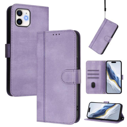 Line Splicing Buckle Retro Leather Phone Case, For iPhone 12 / 12 Pro, For iPhone 12 Pro Max, For iPhone 12 mini