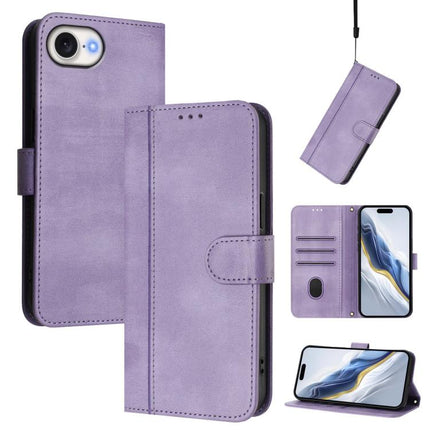 Line Splicing Buckle Retro Leather Phone Case, For iPhone 18 Pro / 17 Pro, For iPhone 18 Pro Max / 17 Pro Max, For iPhone 17e / 16e