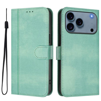 Line Splicing Buckle Retro Leather Phone Case, For iPhone 18 Pro / 17 Pro, For iPhone 18 Pro Max / 17 Pro Max, For iPhone 17e / 16e
