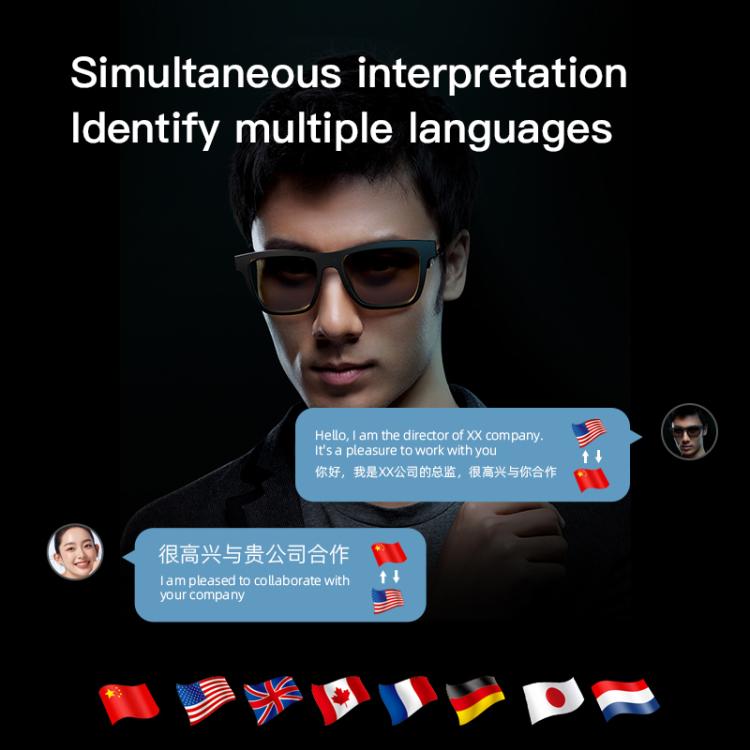 E10 Pro Smart Audio Bluetooth Glasses, Style: AI Translation