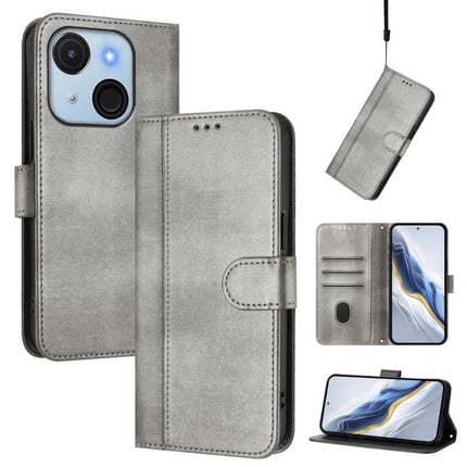 Line Splicing Buckle Retro Leather Phone Case, For itel A80 4G, For itel A50C, For itel A50