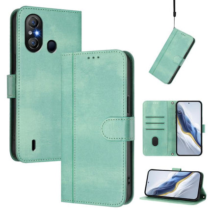 Line Splicing Buckle Retro Leather Phone Case, For itel City 100, For itel A58 Lite / A49 Play, For itel P55T 4G / Tecno Spark Go 2024