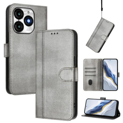 Line Splicing Buckle Retro Leather Phone Case, For itel A05s, For itel A70, For itel A60 / A60s