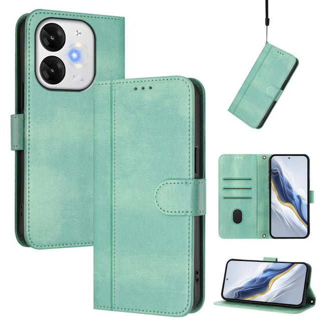 Line Splicing Buckle Retro Leather Phone Case, For itel A80 4G, For itel A50C, For itel A50