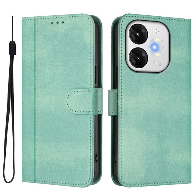 Line Splicing Buckle Retro Leather Phone Case, For itel A80 4G, For itel A50C, For itel A50
