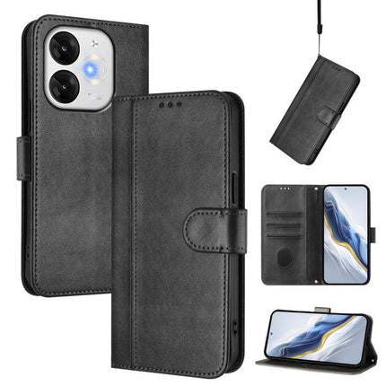 Line Splicing Buckle Retro Leather Phone Case, For itel A80 4G, For itel A50C, For itel A50