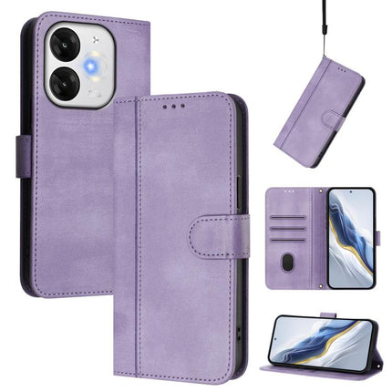 Line Splicing Buckle Retro Leather Phone Case, For itel A80 4G, For itel A50C, For itel A50