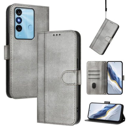 Line Splicing Buckle Retro Leather Phone Case, For itel P40, For itel P38, For itel S17 / Vision 3