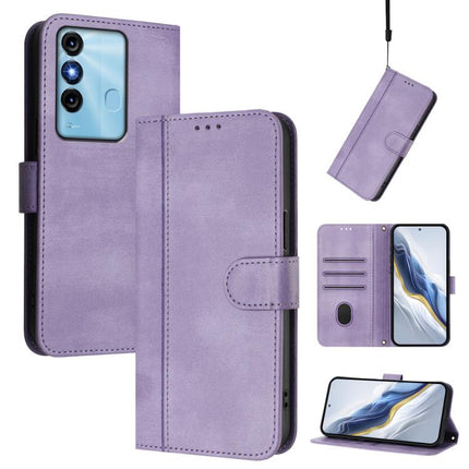 Line Splicing Buckle Retro Leather Phone Case, For itel P40, For itel P38, For itel S17 / Vision 3