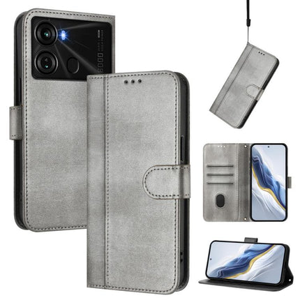 Line Splicing Buckle Retro Leather Phone Case, For itel P40, For itel P38, For itel S17 / Vision 3