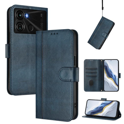 Line Splicing Buckle Retro Leather Phone Case, For itel P40, For itel P38, For itel S17 / Vision 3