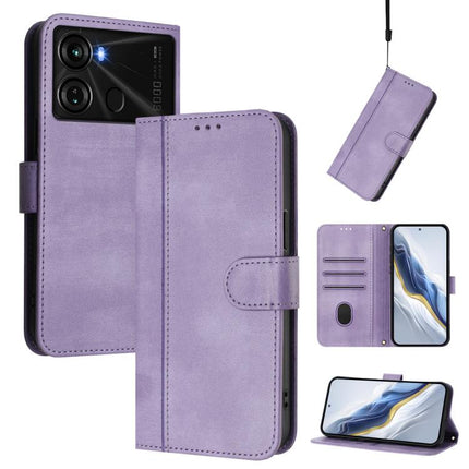 Line Splicing Buckle Retro Leather Phone Case, For itel P40, For itel P38, For itel S17 / Vision 3