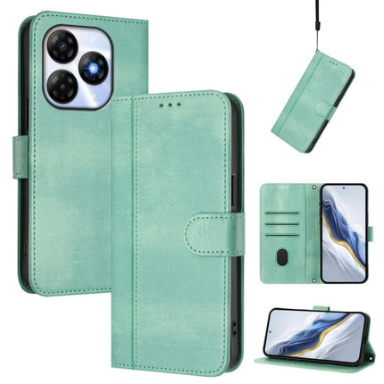 Line Splicing Buckle Retro Leather Phone Case, For itel S24, For itel P55+, For itel P55 4G / Infinix Smart 8