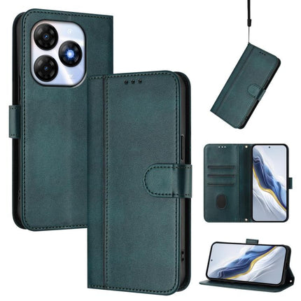 Line Splicing Buckle Retro Leather Phone Case, For itel S24, For itel P55+, For itel P55 4G / Infinix Smart 8