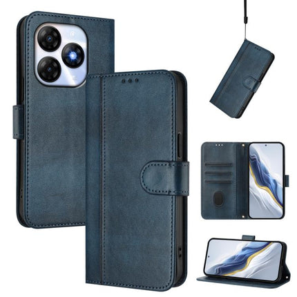 Line Splicing Buckle Retro Leather Phone Case, For itel S24, For itel P55+, For itel P55 4G / Infinix Smart 8