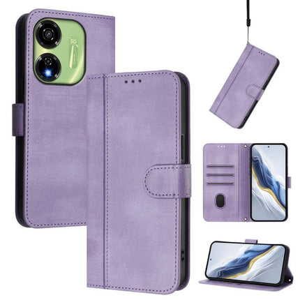 Line Splicing Buckle Retro Leather Phone Case, For itel A23 Pro / A17, For itel P55 5G, For itel RS4