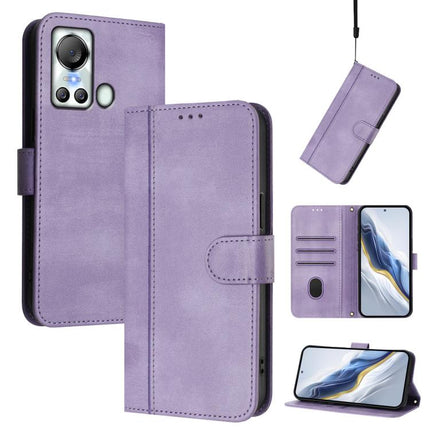Line Splicing Buckle Retro Leather Phone Case, For itel S23+, For itel S23, For itel S18 / Vision 5