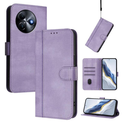 Line Splicing Buckle Retro Leather Phone Case, For itel S24, For itel P55+, For itel P55 4G / Infinix Smart 8