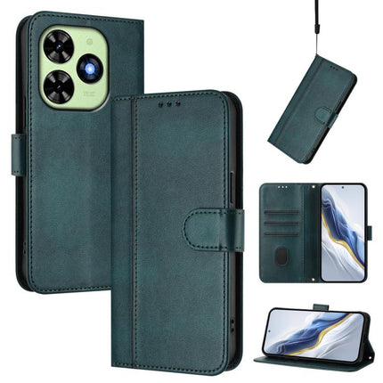 Line Splicing Buckle Retro Leather Phone Case, For itel City 100, For itel A58 Lite / A49 Play, For itel P55T 4G / Tecno Spark Go 2024