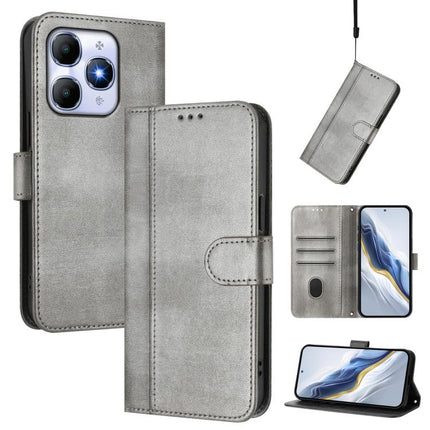 Line Splicing Buckle Retro Leather Phone Case, For itel A200 4G / A200+ 4G, For itel A95 5G, For itel A90 4G