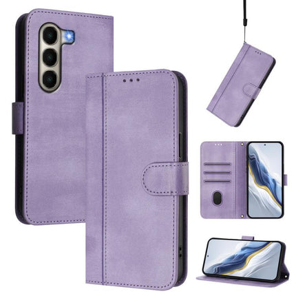 Line Splicing Buckle Retro Leather Phone Case, For itel A200 4G / A200+ 4G, For itel A95 5G, For itel A90 4G