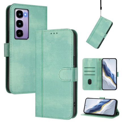 Line Splicing Buckle Retro Leather Phone Case, For itel City 100, For itel A58 Lite / A49 Play, For itel P55T 4G / Tecno Spark Go 2024