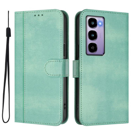 Line Splicing Buckle Retro Leather Phone Case, For itel City 100, For itel A58 Lite / A49 Play, For itel P55T 4G / Tecno Spark Go 2024