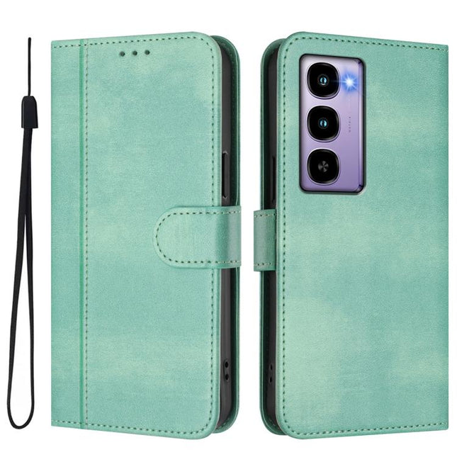 Line Splicing Buckle Retro Leather Phone Case, For itel City 100, For itel A58 Lite / A49 Play, For itel P55T 4G / Tecno Spark Go 2024