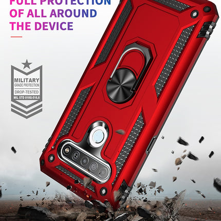 Shockproof TPU + PC Protective Case with 360 Degree Rotating Holder, For LG K61