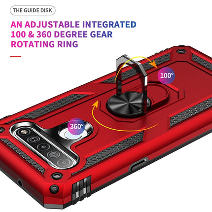 Shockproof TPU + PC Protective Case with 360 Degree Rotating Holder, For LG K61