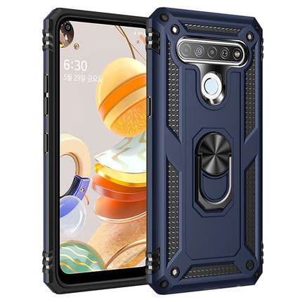 Shockproof TPU + PC Protective Case with 360 Degree Rotating Holder, For LG K61