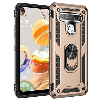 Shockproof TPU + PC Protective Case with 360 Degree Rotating Holder, For LG K61