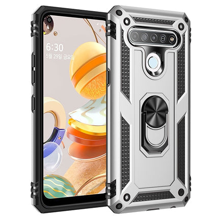 Shockproof TPU + PC Protective Case with 360 Degree Rotating Holder, For LG K61