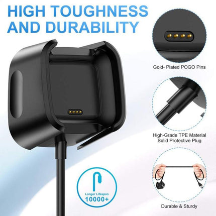 xDfind USB-A Port Watch Charging Dock Base Stand Holder, Length: 1m, For Fitbit Versa 2