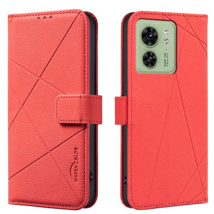 Geometric Pattern RFID Leather Phone Case, For Motorola Edge 40 Neo, For Motorola Edge 40, For Motorola Moto G13 / G23 / G53 5G, For Motorola Moto E13 4G