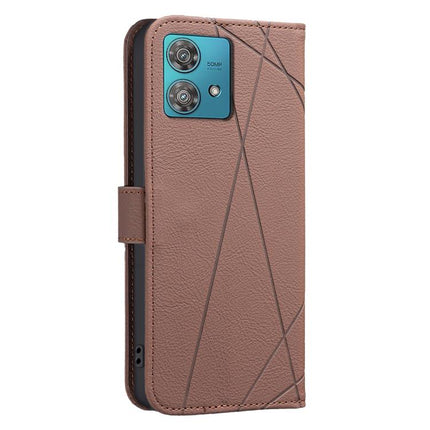 Geometric Pattern RFID Leather Phone Case, For Motorola Edge 40 Neo, For Motorola Edge 40, For Motorola Moto G13 / G23 / G53 5G, For Motorola Moto E13 4G