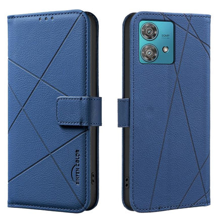 Geometric Pattern RFID Leather Phone Case, For Motorola Edge 40 Neo, For Motorola Edge 40, For Motorola Moto G13 / G23 / G53 5G, For Motorola Moto E13 4G