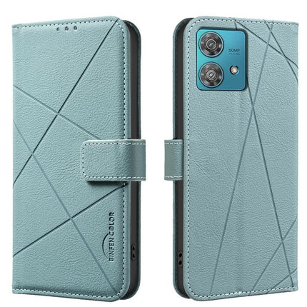 Geometric Pattern RFID Leather Phone Case, For Motorola Edge 40 Neo, For Motorola Edge 40, For Motorola Moto G13 / G23 / G53 5G, For Motorola Moto E13 4G