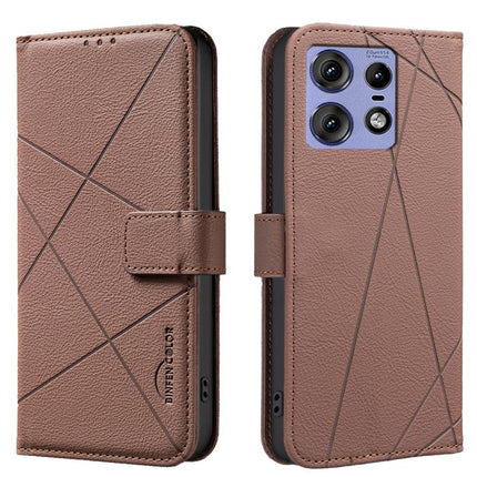 Geometric Pattern RFID Leather Phone Case, For Motorola Edge 50 Pro 5G, For Motorola Moto G34 5G, For Motorola Moto G84 5G, For Motorola Moto G14 4G / G54 5G EU
