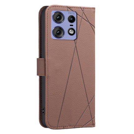 Geometric Pattern RFID Leather Phone Case, For Motorola Edge 50 Pro 5G, For Motorola Moto G34 5G, For Motorola Moto G84 5G, For Motorola Moto G14 4G / G54 5G EU