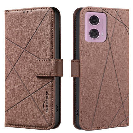 Geometric Pattern RFID Leather Phone Case, For Motorola Moto G75, For Motorola Moto G35 5G, For Motorola Moto G55 5G, For Motorola Moto G04 / G24 / E14