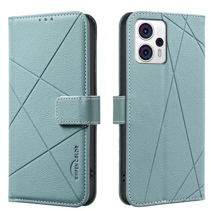 Geometric Pattern RFID Leather Phone Case, For Motorola Edge 40 Neo, For Motorola Edge 40, For Motorola Moto G13 / G23 / G53 5G, For Motorola Moto E13 4G